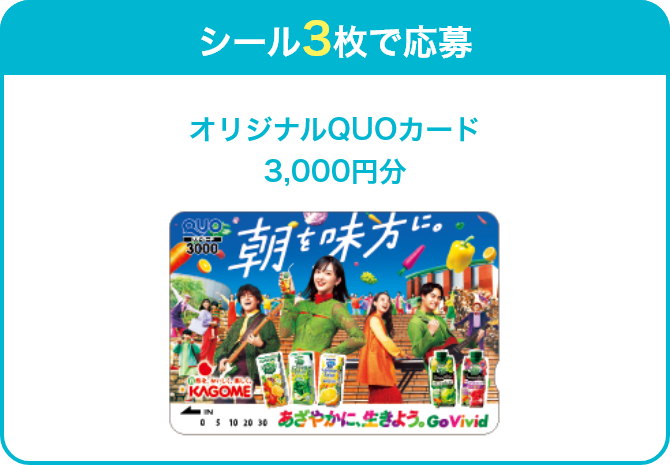 オリジナルQUOカード 3,000円分（30名様）